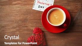  Presentation with red coffee bean - Audience pleasing presentation consisting of hearts puzze - valentine concept cup of coffee backdrop and a tawny brown colored foreground