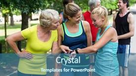  Presentation with heart rate - Amazing presentation design having hearts running together - marathon female athletes setting heart backdrop and a ocean colored foreground