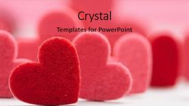  Presentation with hearts - Slides having hearts for valentine's day background and a coral colored foreground