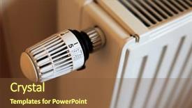  Presentation with heat - PPT theme with heat energy - control knob of a standard background and a tawny brown colored foreground