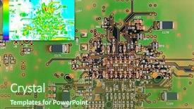  Presentation with thermal energy - PPT theme enhanced with heat energy - green electronic circuit board background and a tawny brown colored foreground