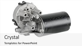  Presentation with motor - Presentation theme with heat engine - windshield wiper motor background and a white colored foreground