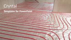  Presentation with tecnology - Presentation having heat-floor-instalation-repair background and a coral colored foreground