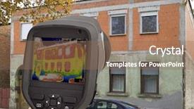  Presentation with infrared - Slide set featuring heat leakage with infrared thermal background and a  colored foreground