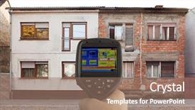  Presentation with comparison - Presentation design featuring heat loss comparison with infrared background and a coral colored foreground