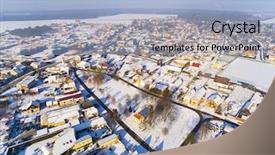  Presentation with czech republic - Colorful PPT layouts enhanced with heatmap - aerial view to snowy village backdrop and a  colored foreground