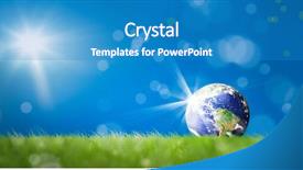  Presentation with world - Beautiful theme featuring heatmap - conceptual image of world backdrop and a teal colored foreground