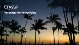  Presentation with waikiki beach - Slide set with heatmap - waikiki beach hawaii taken background and a navy blue colored foreground