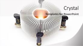  Presentation with heat pipe - Presentation design consisting of heat pipe - closeup of an aluminum round background and a white colored foreground