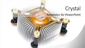  Presentation with computers - Slide deck having heat pipe - computers cooler background and a white colored foreground