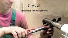  Presentation with heat pipe - Audience pleasing PPT theme consisting of heat pipe - real photo of installation backdrop and a soft green colored foreground