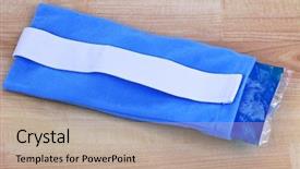  Presentation with reusable - Audience pleasing presentation consisting of heat recovery - blue reusable soft gel filled backdrop and a mint green colored foreground