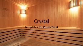  Presentation with hotel - Presentation theme consisting of heat recovery - new and wooden sauna background and a  colored foreground