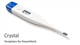  Presentation with pure white - Slide deck enhanced with heat recovery - thermometer on a pure white background and a white colored foreground