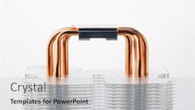  Presentation with cpu - Beautiful slide deck featuring heat-sink-of-cpu-tower backdrop and a light gray colored foreground