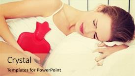  Presentation with heat stroke - Slide set consisting of heat stroke - close up of woman background and a lemonade colored foreground