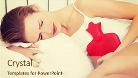  Presentation with heat stroke - Cool new PPT theme with heat stroke - close up of woman backdrop and a cream colored foreground