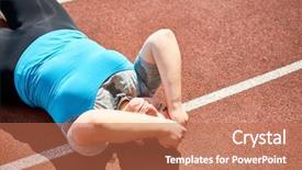  Presentation with heat stroke - Beautiful slide set featuring heat stroke - exhausted sweaty over-size woman trying backdrop and a coral colored foreground