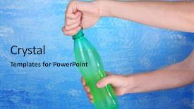  Presentation with heat stroke - Slide deck consisting of heat stroke - hand opening bottle with sweet background and a  colored foreground