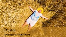  Presentation with heat stroke - Beautiful presentation theme featuring heat stroke - overweight woman enjoying life backdrop and a gold colored foreground