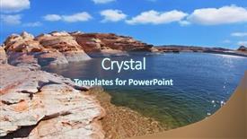  Presentation with heat up - PPT layouts with heat the artificial lake powell background and a  colored foreground