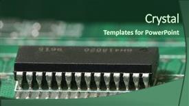  Presentation with circuit - Presentation having heat transfer - integrated circuit background and a tawny brown colored foreground