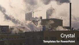  Presentation with transfer - Beautiful PPT theme featuring heat transfer - smoke from the chimney backdrop and a dark gray colored foreground