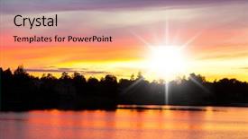  Presentation with second coming - PPT theme having heat wave - burning skies night is coming background and a coral colored foreground