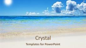  Presentation with heat - Colorful theme enhanced with heat wave - open tropical island beach backdrop and a sky blue colored foreground