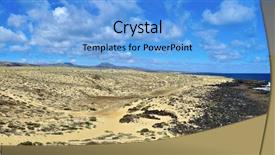  Presentation with heat - Amazing PPT theme having heat wave - panoramic view of the northeastern backdrop and a  colored foreground