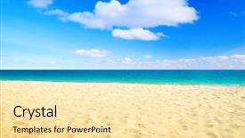  Presentation with sand ocean - Audience pleasing slides consisting of heat wave - sand and ocean backdrop and a  colored foreground