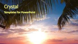  Presentation with sunset - Amazing slide deck having heat wave - sea sunset outdoor backdrop and a wine colored foreground