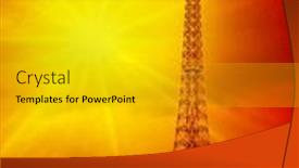  Presentation with paris france - Presentation theme enhanced with heat-wave-in-paris-france background and a gold colored foreground
