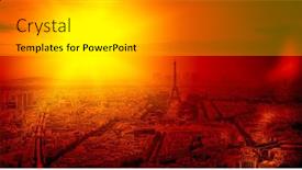  Presentation with france - Presentation design with heat-wave-in-paris-france background and a light gray colored foreground