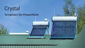  Presentation with thermal energy - Cool new presentation theme with heater for home alternative energy backdrop and a light blue colored foreground