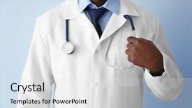  Presentation with children doctor african - Audience pleasing slide set consisting of heath worker - professional african doctor on light backdrop and a  colored foreground