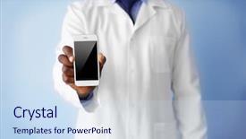  Presentation with doctor african - Slide deck enhanced with heath worker - professional african doctor on light background and a  colored foreground