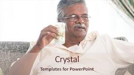  Presentation with elderly ladies beauty shop - Audience pleasing PPT layouts consisting of heathcare - elderly healthcare concept candid shot backdrop and a lemonade colored foreground