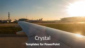  Presentation with airport terminal - Slide deck featuring heathrow-airport-london-england-january background and a dark gray colored foreground