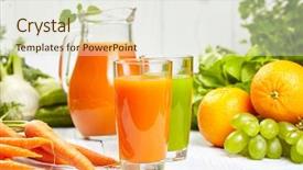  Presentation with juice - Amazing theme having heathy - carrot juice on white wood backdrop and a  colored foreground