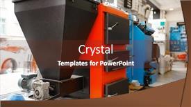  Presentation with boiler - PPT theme consisting of heating-boiler-with-furnac-plumbering background and a tawny brown colored foreground