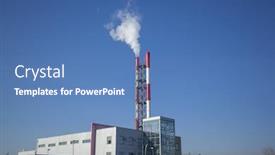  Presentation with energy - Audience pleasing PPT layouts consisting of heating-plant-powerhouse-and-chimey backdrop and a teal colored foreground