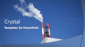  Presentation with energy - PPT layouts enhanced with heating-plant-powerhouse-and-chimey background and a ocean colored foreground