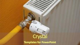  Presentation with orange - Cool new theme with heating radiator detail against orange backdrop and a  colored foreground