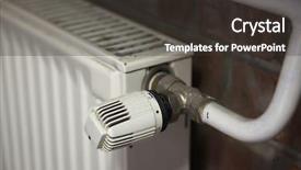  Presentation with orange - Amazing slides having heating radiator detail against orange backdrop and a dark gray colored foreground