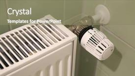  Presentation with orange - Cool new presentation design with heating radiator detail against orange backdrop and a  colored foreground