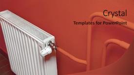  Presentation with orange - Slide deck featuring heating radiator detail against orange background and a red colored foreground