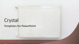  Presentation with white pigeon against the blue - PPT theme consisting of heating radiator detail against white background and a white colored foreground