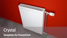  Presentation with red beet root - Colorful PPT theme enhanced with heating radiator in a room backdrop and a gray colored foreground