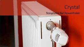  Presentation with focus - Presentation theme with heating radiator in a room background and a red colored foreground